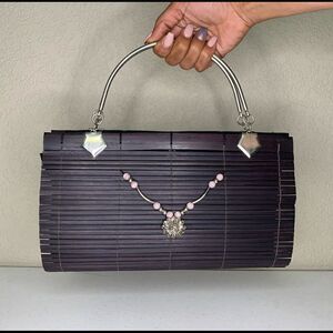 Brown Wooden Purse   